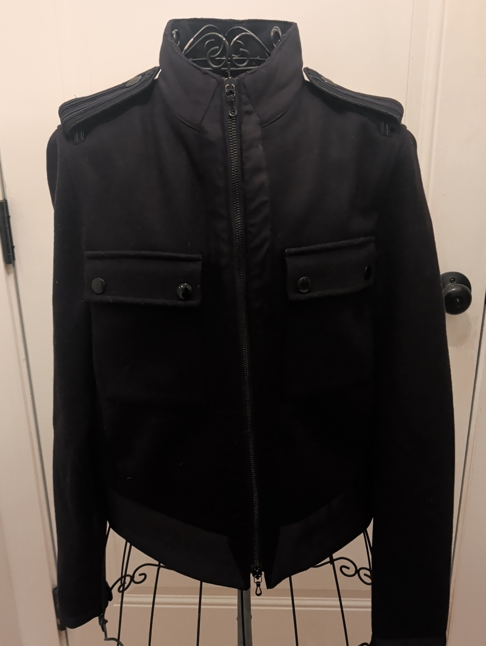 rag & bone Black Military-Style Jacket